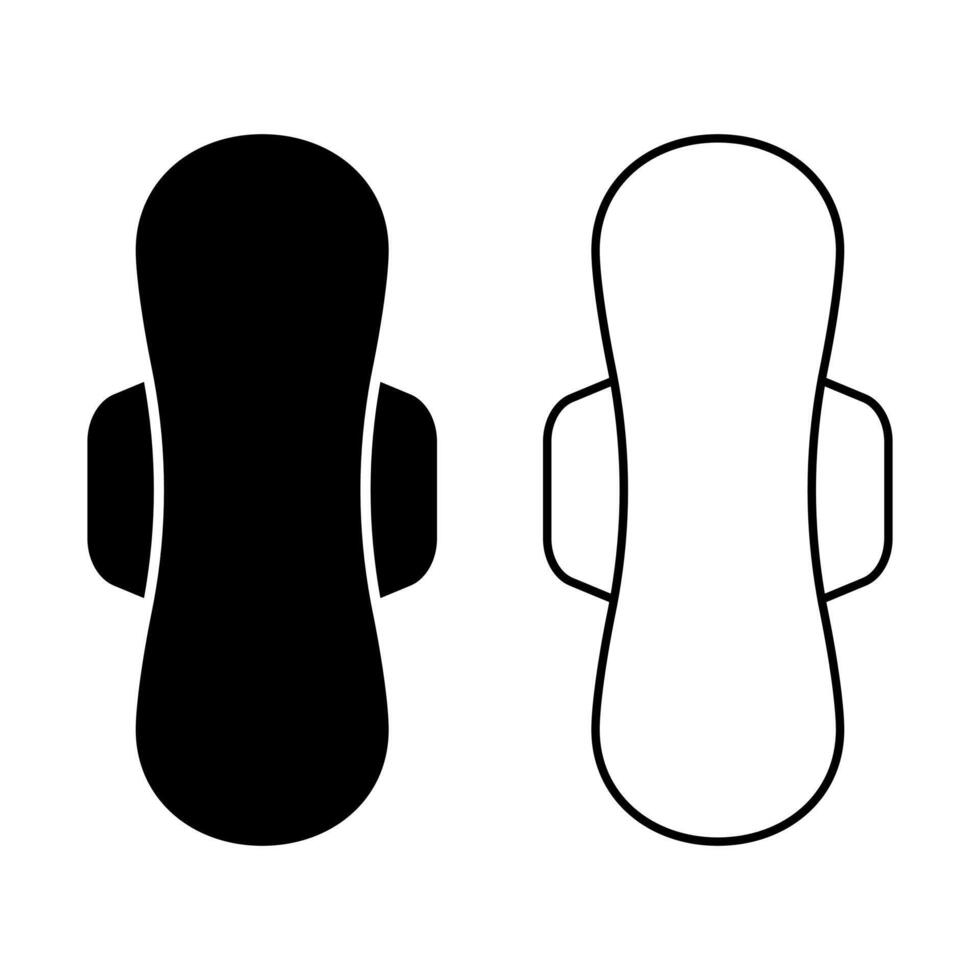 feminino higiene almofada ícone isolado em branco fundo. higiene sanitário 1 solta guardanapo produtos símbolo vetor ícone para local na rede Internet ou Móvel aplicativo.