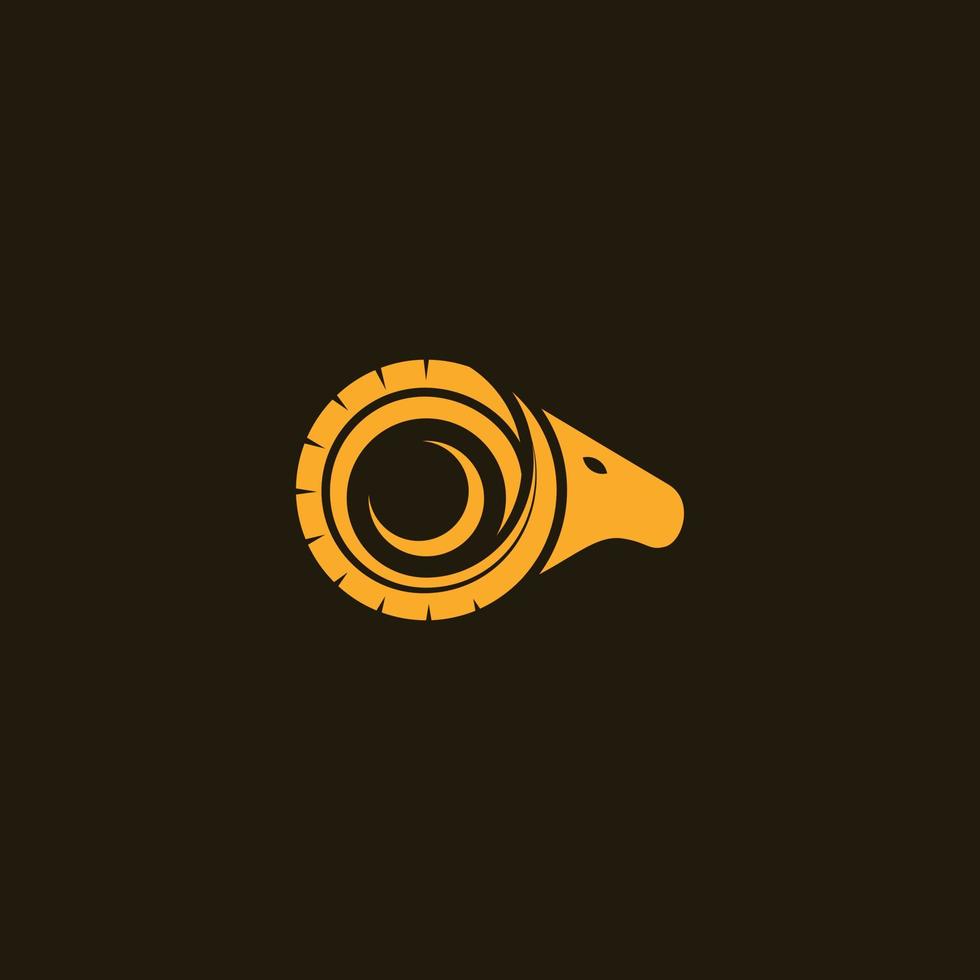 logotipo da buzina da roda vetor