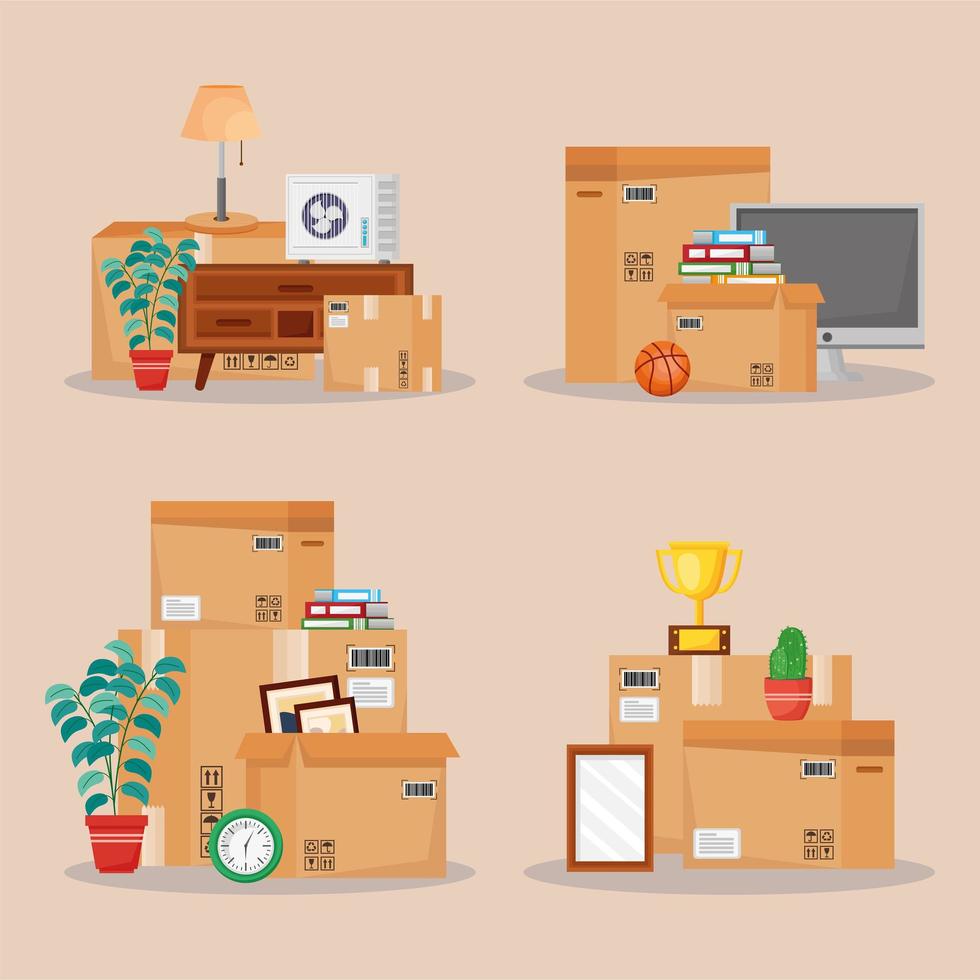 mover objetos e caixas vetor