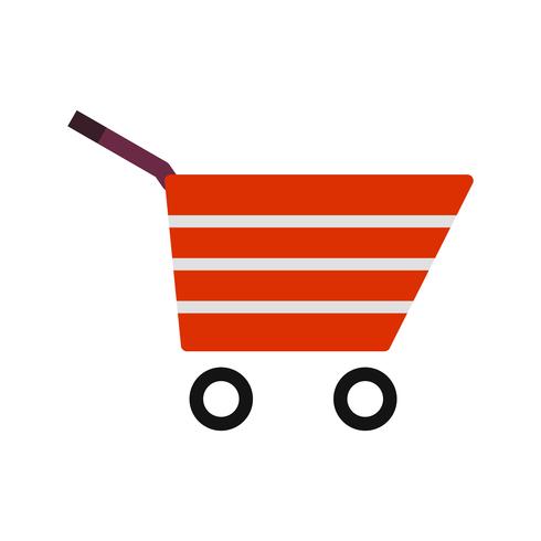 Ilustração em vetor ícone carrinho de compras