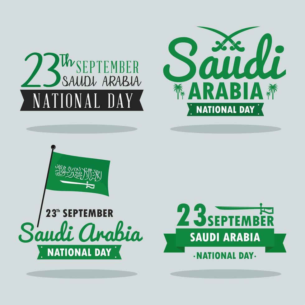 ícones independência da Arábia Saudita vetor