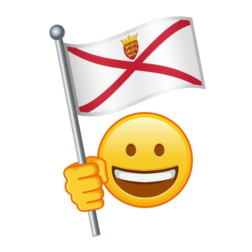 emoji com jérsei bandeira ampla Tamanho do amarelo emoji sorrir vetor