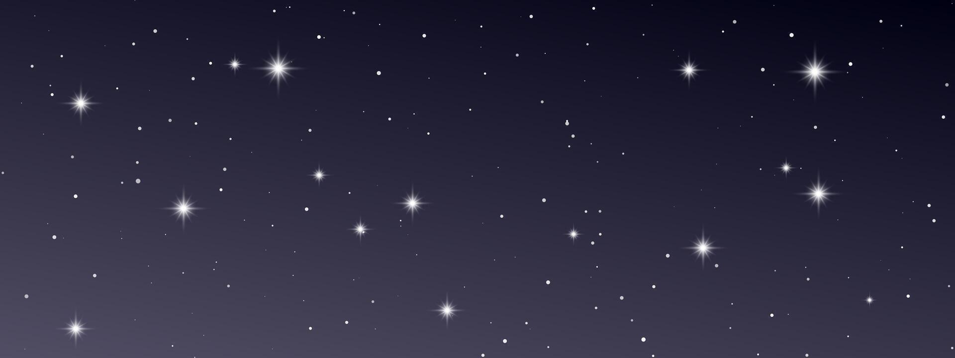 noite céu com muitos estrelas vetor