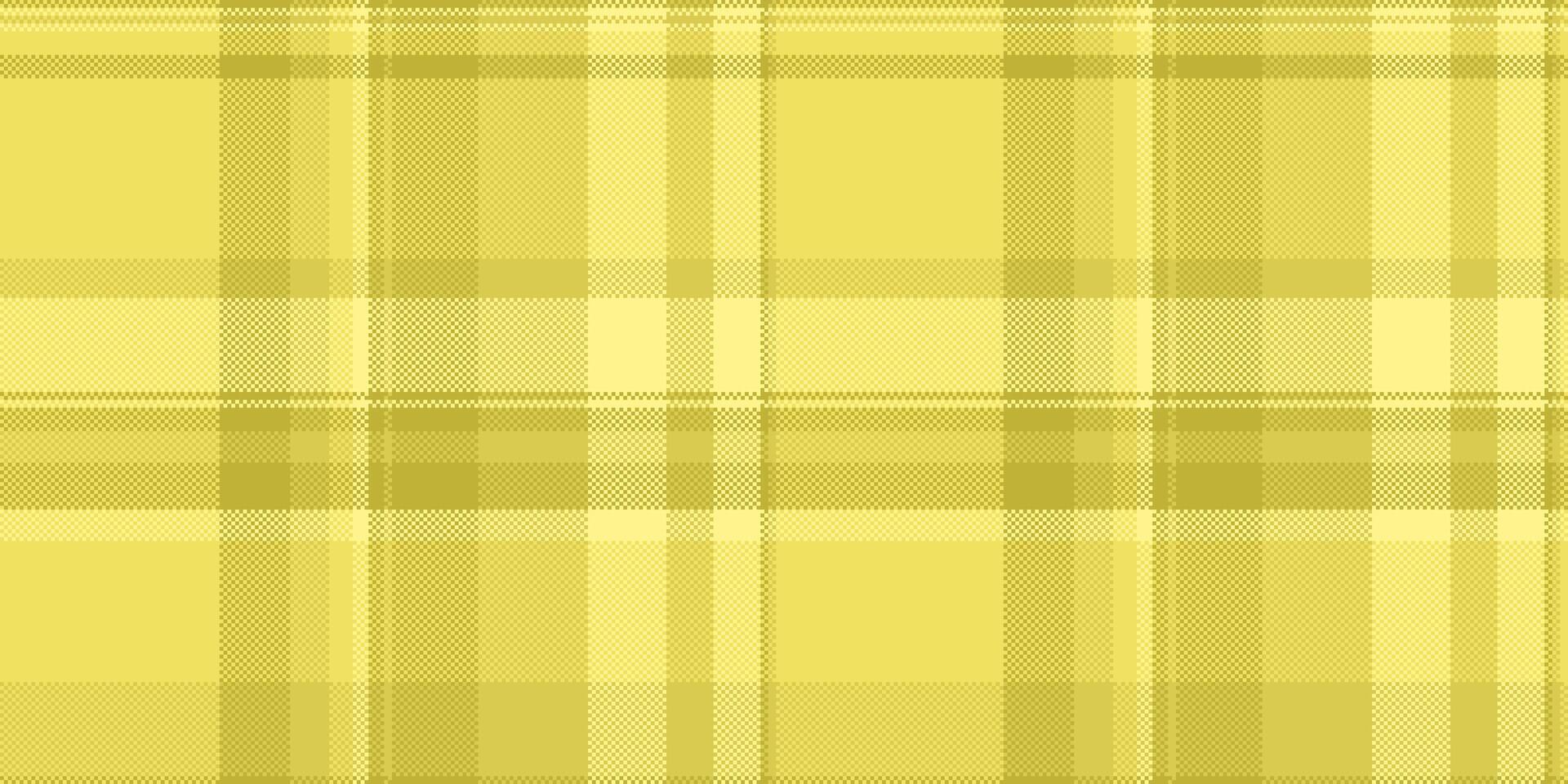 estilo Verifica tartan vetor, auto têxtil tecido desatado. horizontal padronizar xadrez fundo textura dentro amarelo cor. vetor