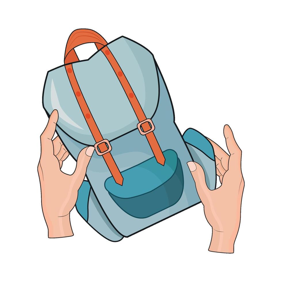 ilustração do mochila vetor