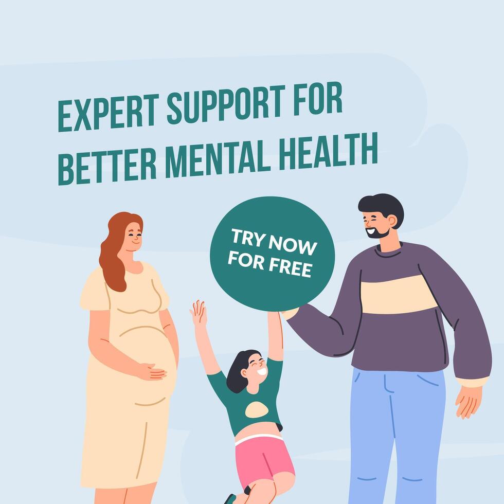livre especialista mental saúde Apoio, suporte para pais vetor