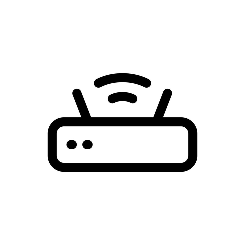 simples Wi-fi roteador linha ícone vetor