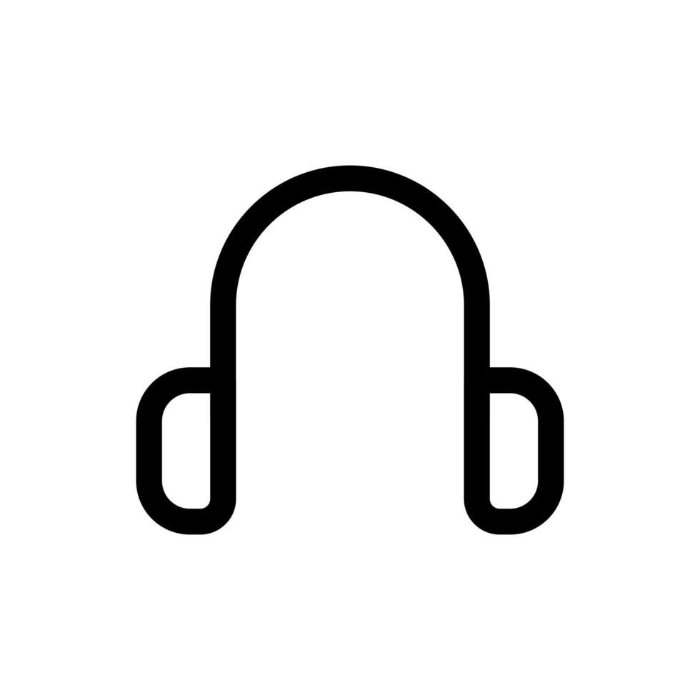 simples protetores de ouvido linha ícone vetor
