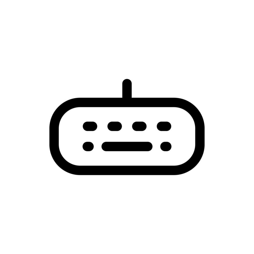 teclado ícone dentro na moda esboço estilo isolado em branco fundo. teclado silhueta símbolo para seu local na rede Internet projeto, logotipo, aplicativo, ui. vetor ilustração, eps10.