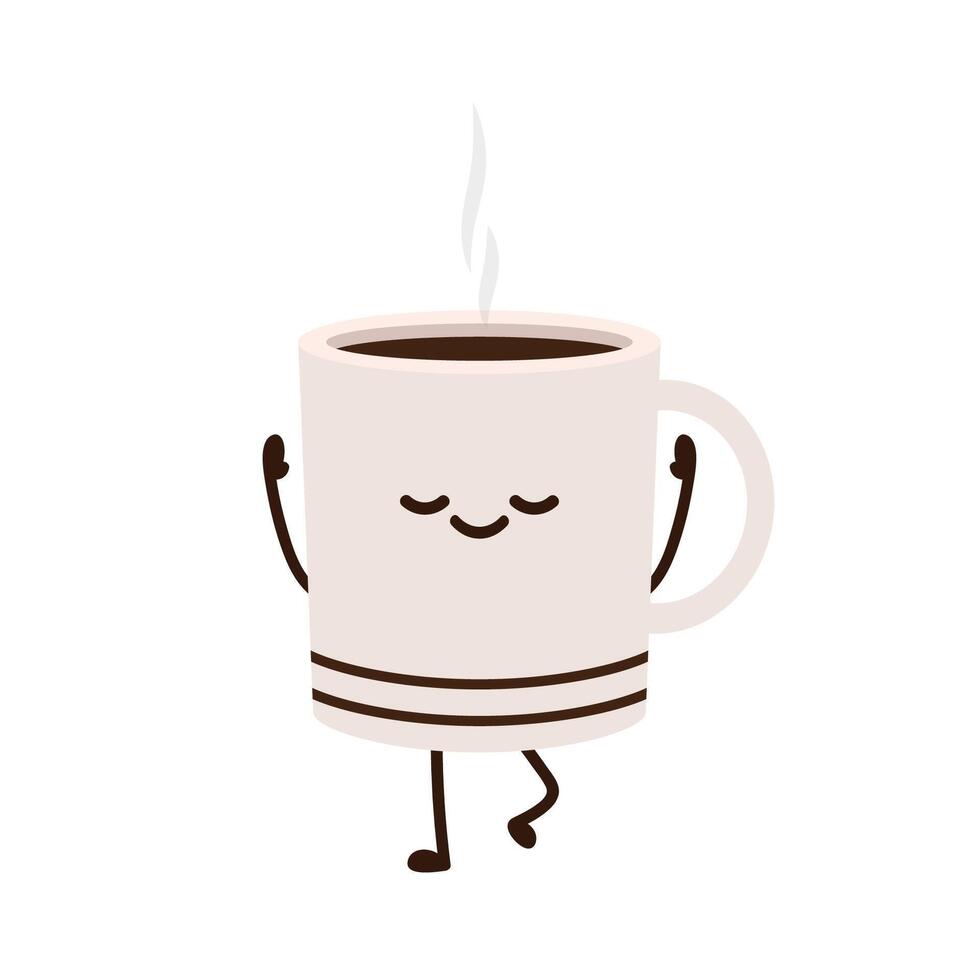 vetor de xícara de café. design de logotipo de xícara de café. xícara de café branca.