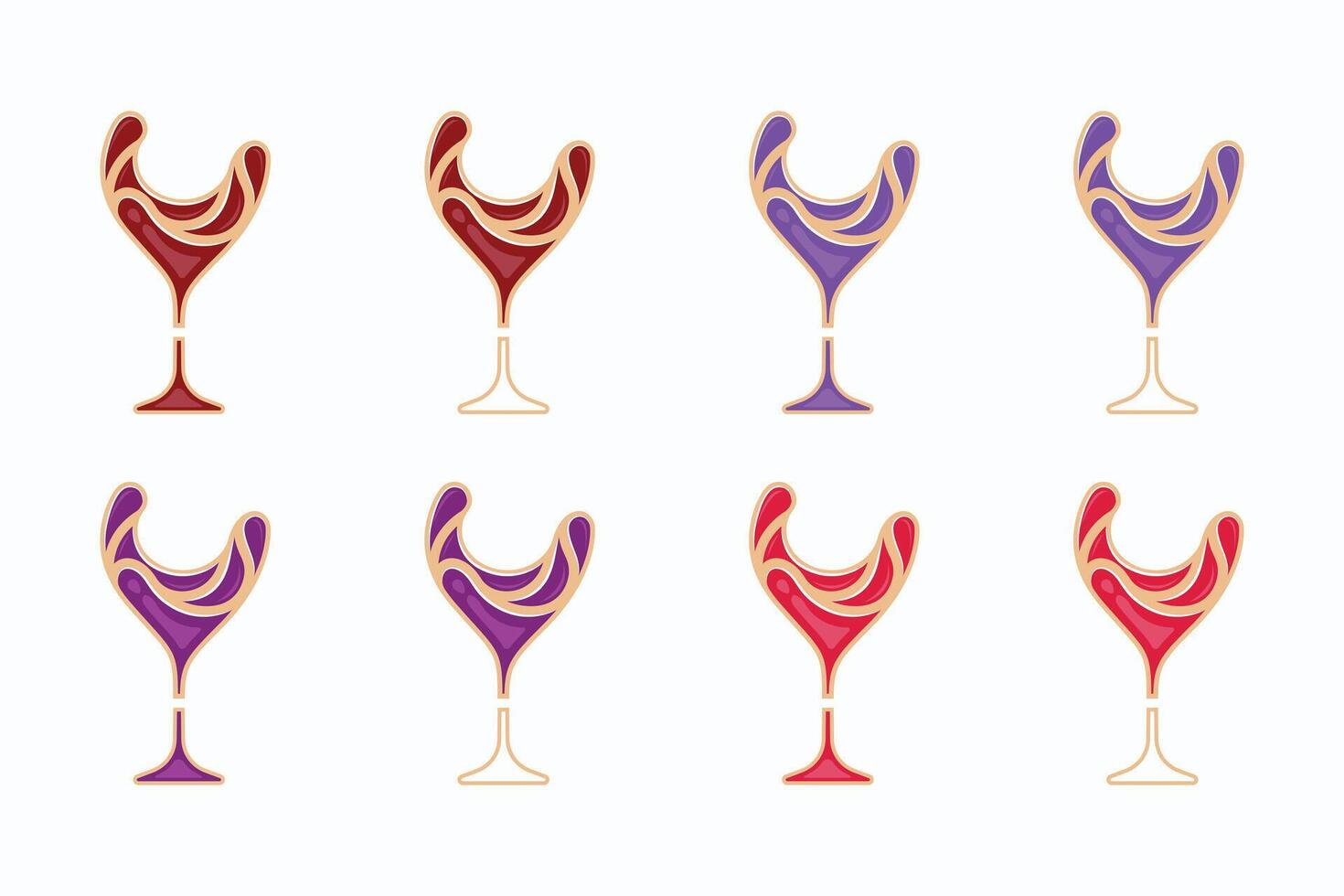 abstrato estilo vinho vidro para logotipo vetor