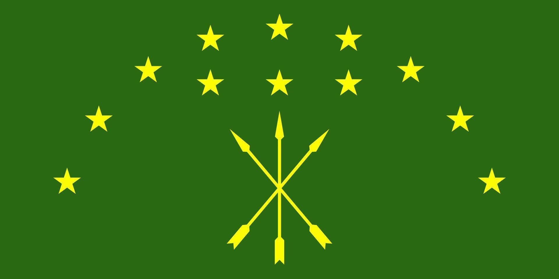 bandeira do adygea vetor