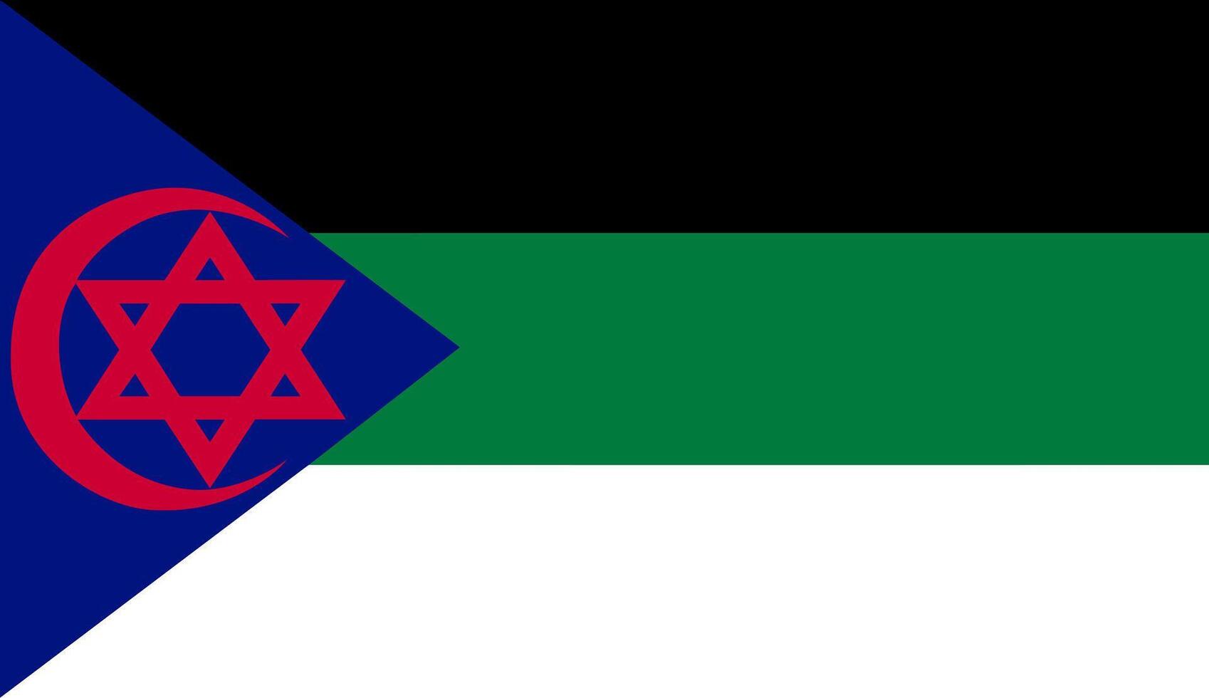 bandeira do árabe-hebraico pessoas vetor