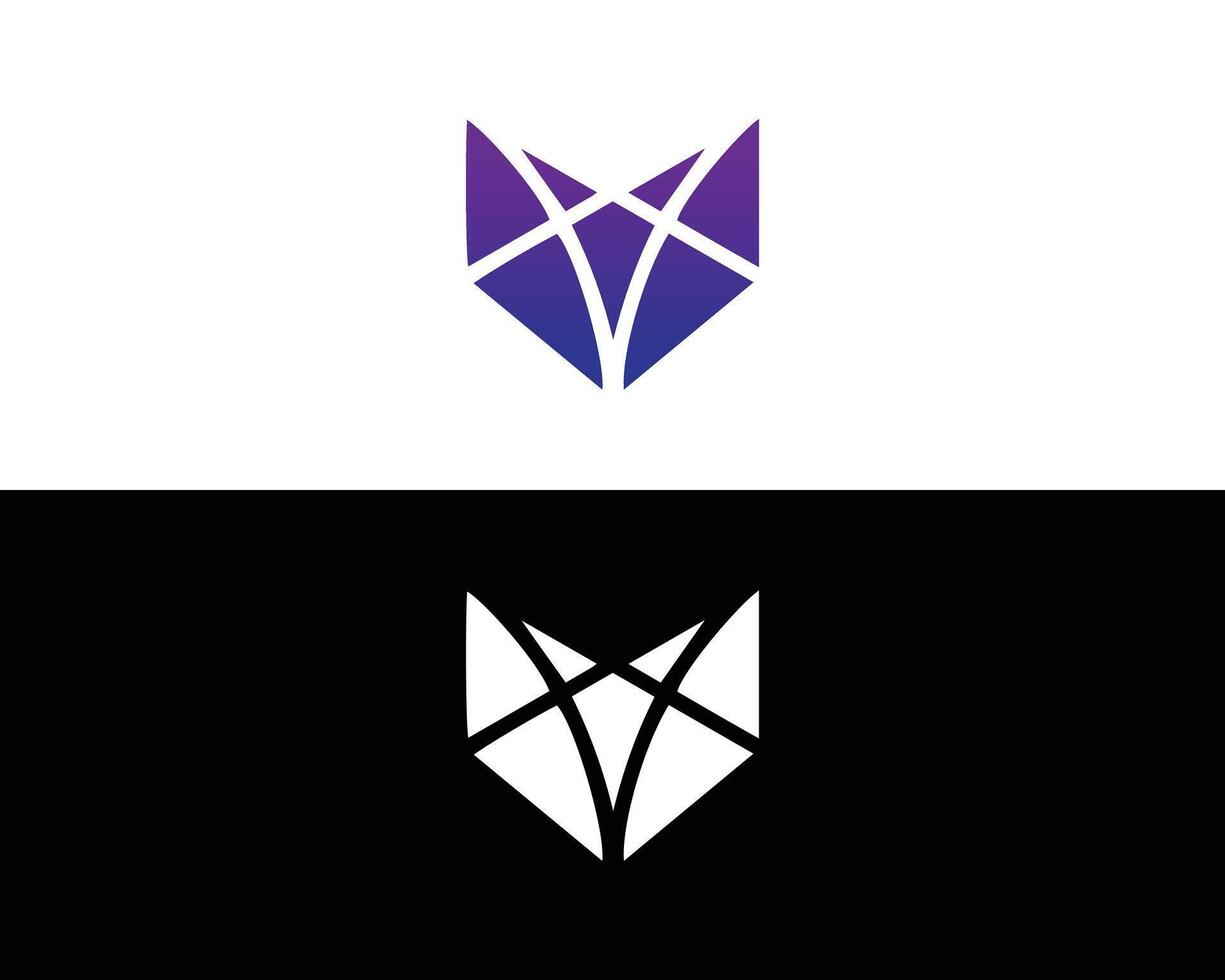 Raposa ou Lobo cabeça logotipo ícone Projeto conceito vetor modelo.