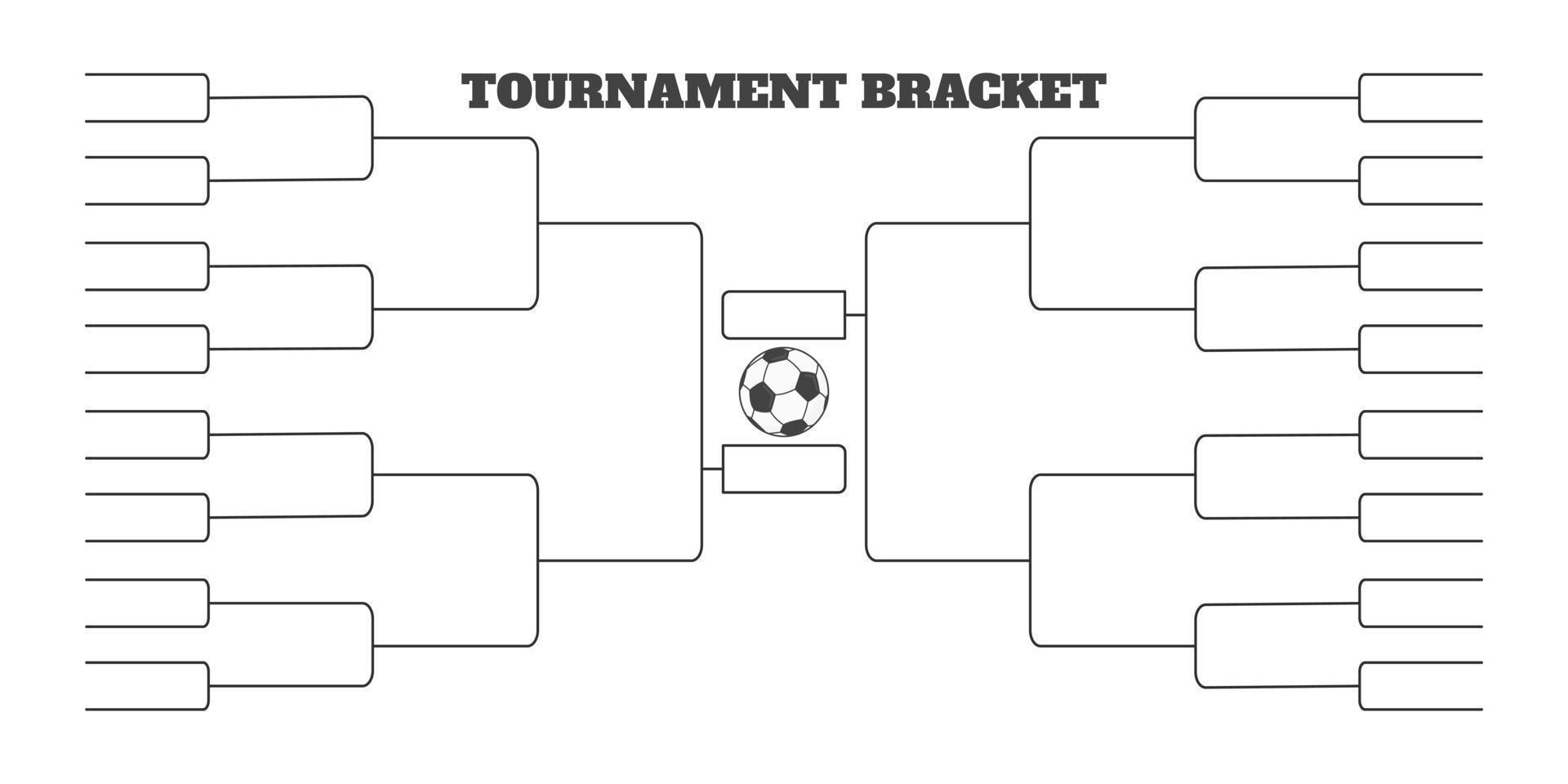 32 time de futebol torneio suporte modelo campeonato estilo simples design ilustração vetorial vetor