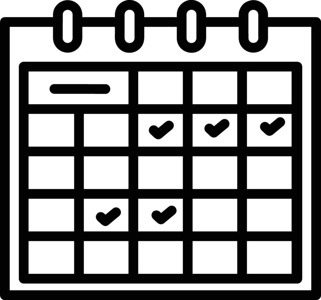 calendário cronograma ícone símbolo vetor imagem. ilustração do a moderno compromisso lembrete agenda símbolo gráfico Projeto imagem