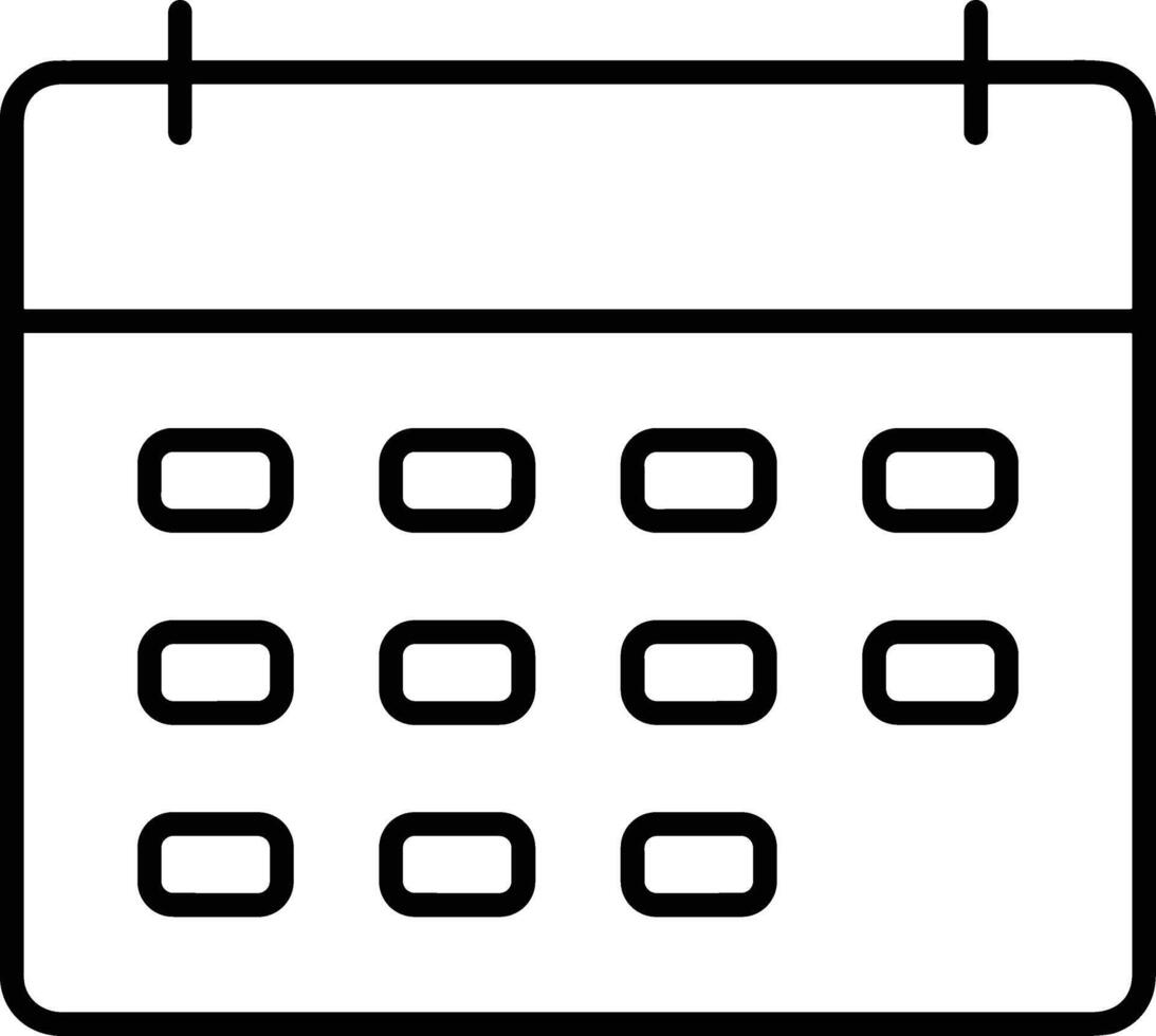 calendário cronograma ícone símbolo vetor imagem. ilustração do a moderno compromisso lembrete agenda símbolo gráfico Projeto imagem