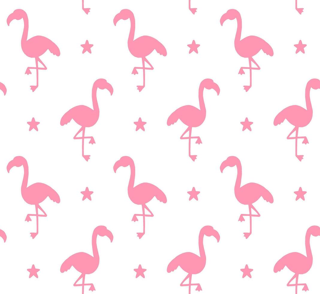 vetor desatado padronizar do Rosa esboço flamingo