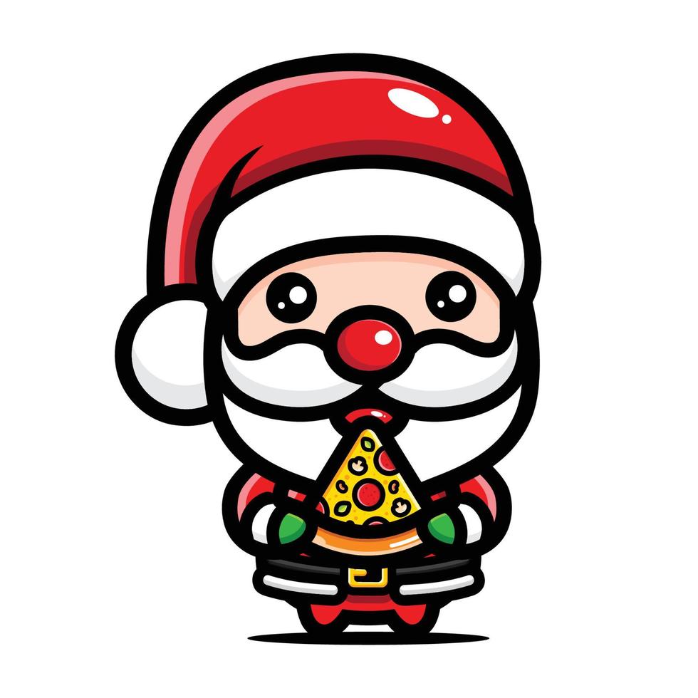 design de personagem fofo do papai noel vetor