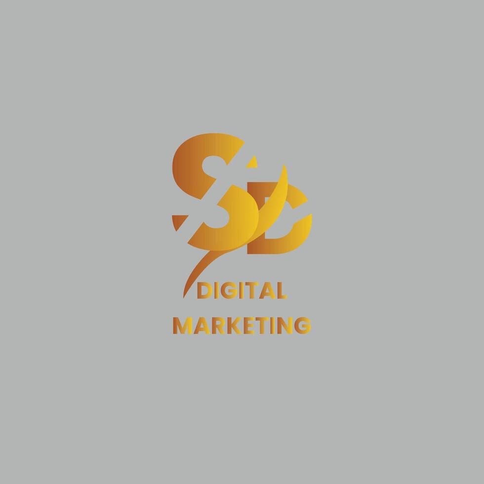 digital marketing logotipo Projeto vetor
