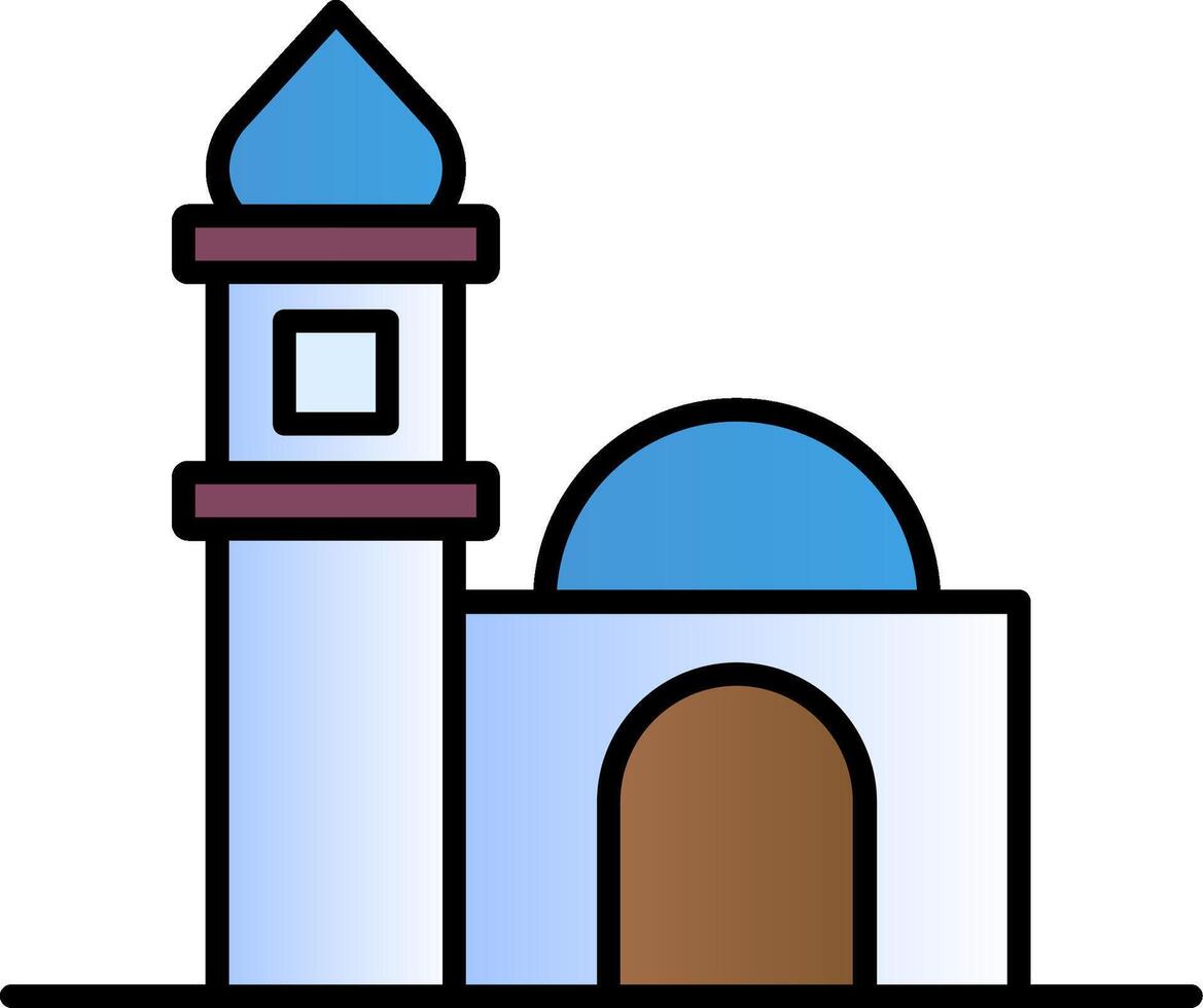 mesquita linha preenchidas gradiente ícone vetor