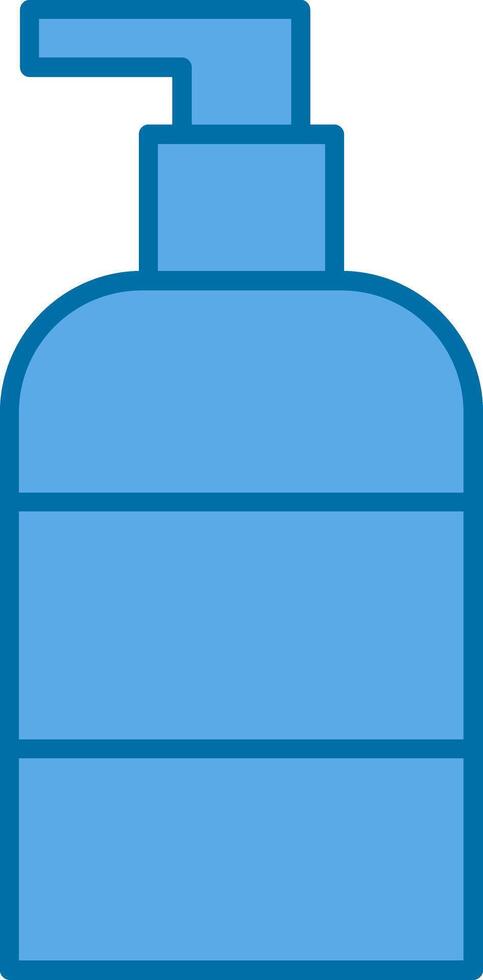 líquido Sabonete preenchidas azul ícone vetor