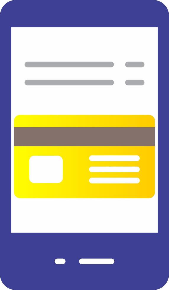 cartão Forma de pagamento plano gradiente ícone vetor