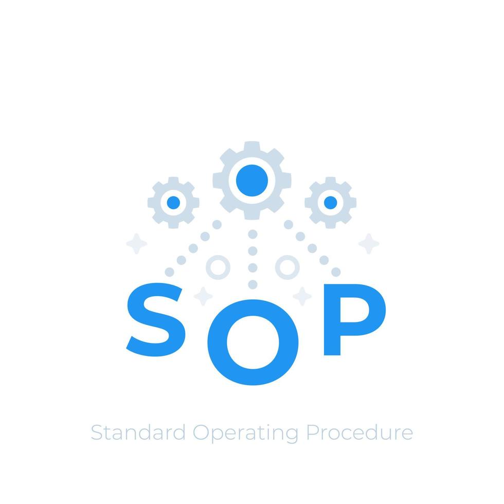 sop, procedimento operacional padrão, ícone do vetor