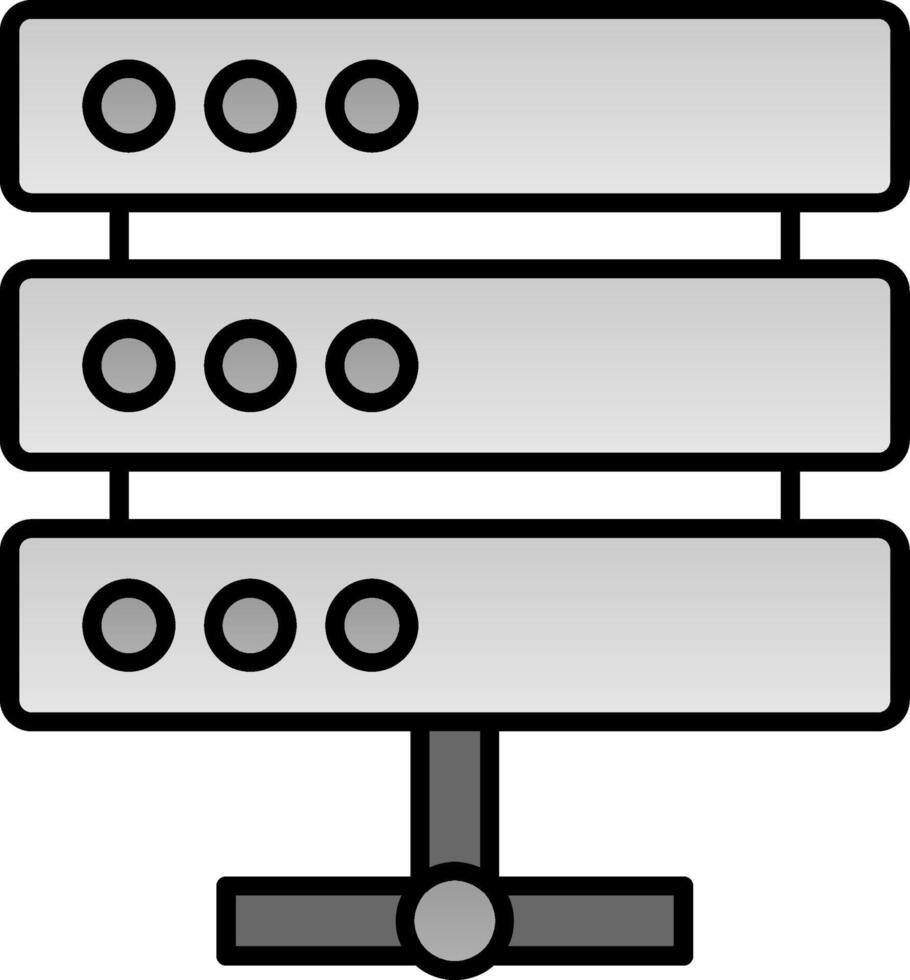 servidor linha preenchidas gradiente ícone vetor