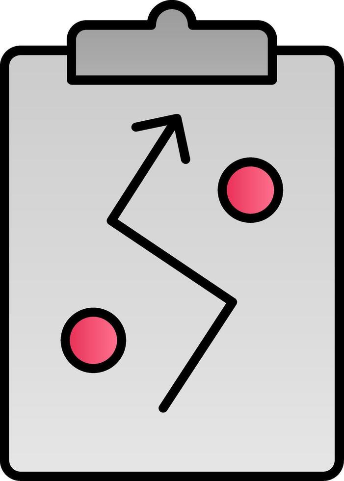 estratégia linha preenchidas gradiente ícone vetor