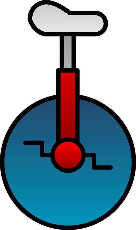 monociclo linha preenchidas gradiente ícone vetor