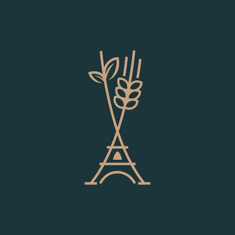 logotipo do pão eiffel vetor