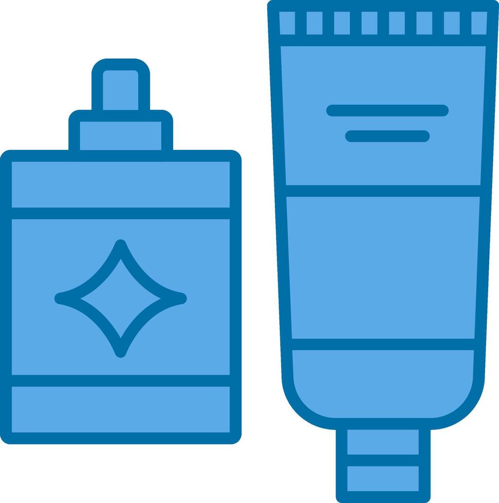 higiene produtos preenchidas azul ícone vetor