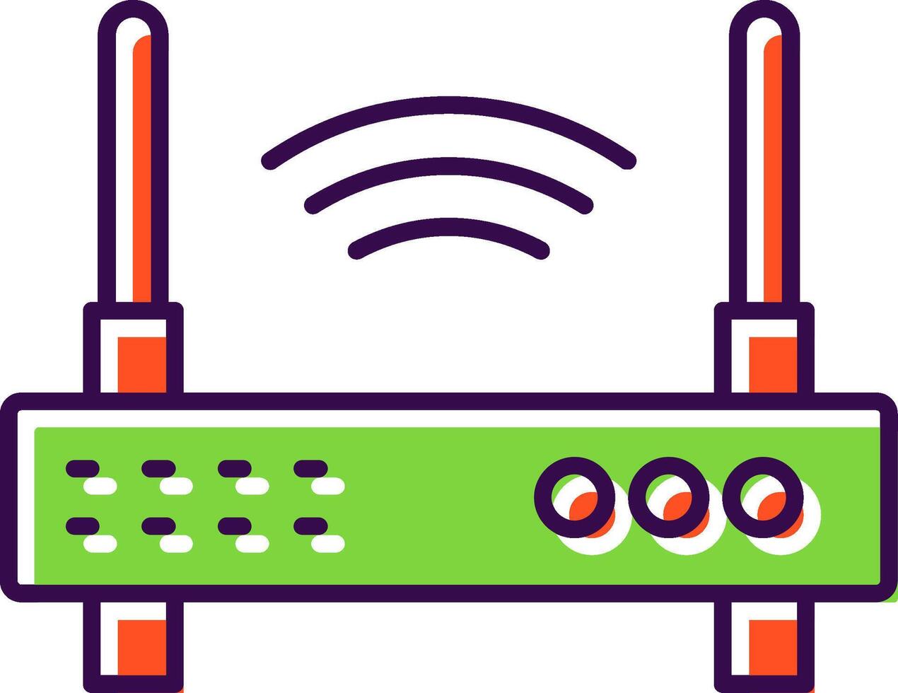 Wi-fi roteador preenchidas ícone vetor