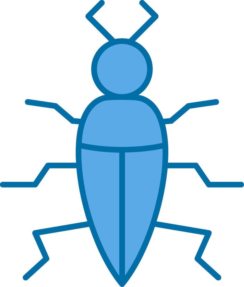 inseto preenchidas azul ícone vetor