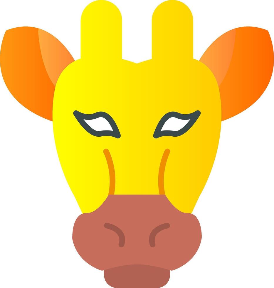 girafa plano gradiente ícone vetor