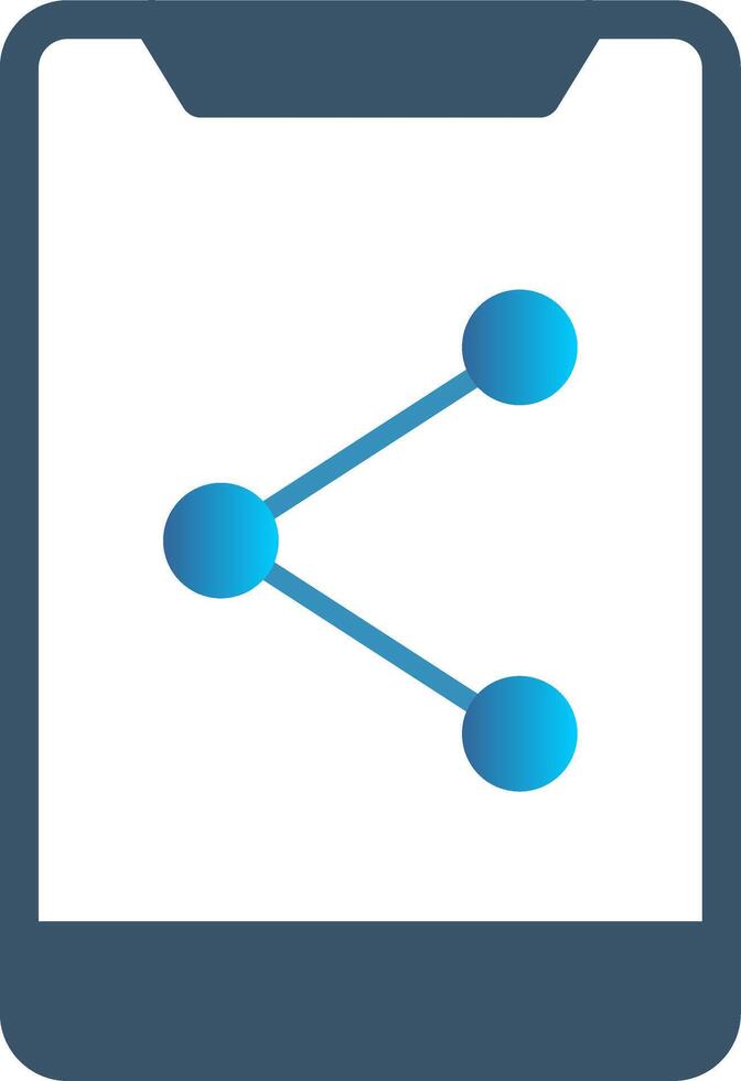 compartilhar plano gradiente ícone vetor