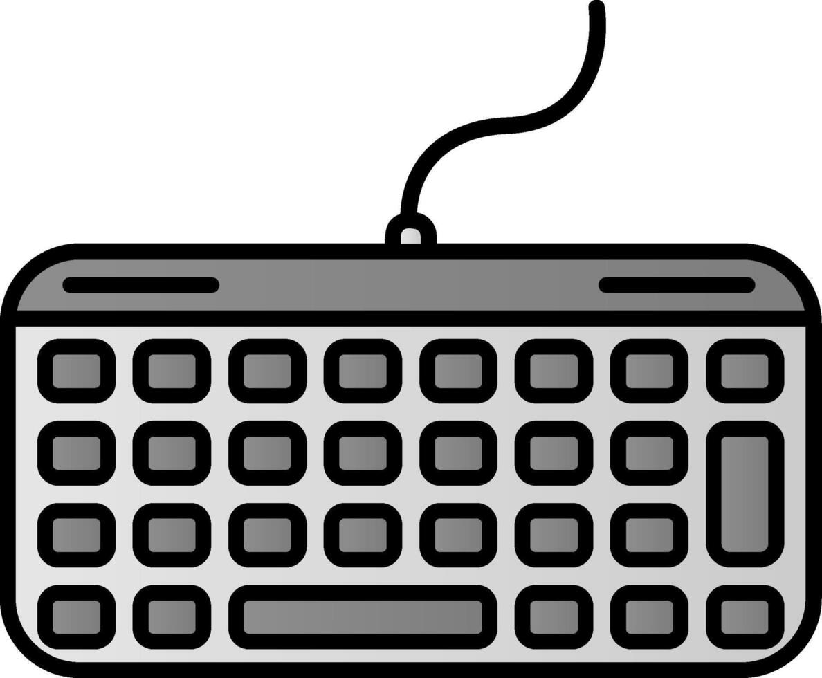 teclado linha preenchidas gradiente ícone vetor