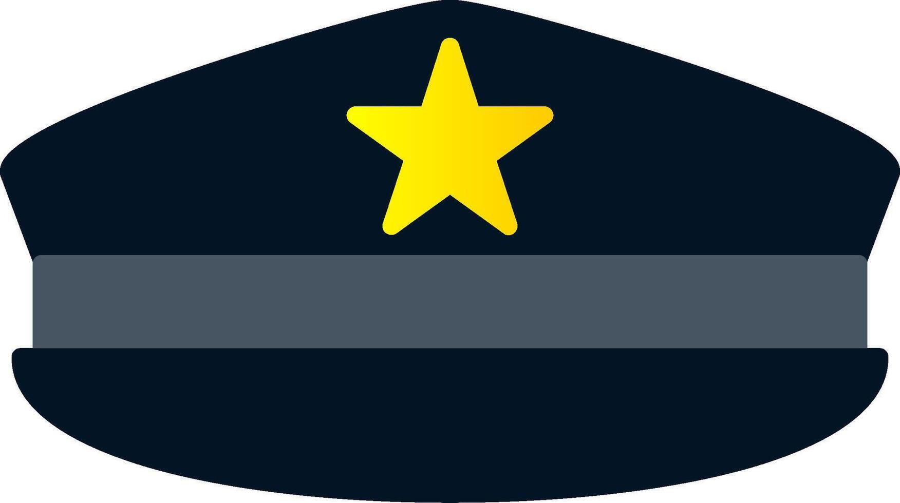 militares chapéu plano gradiente ícone vetor