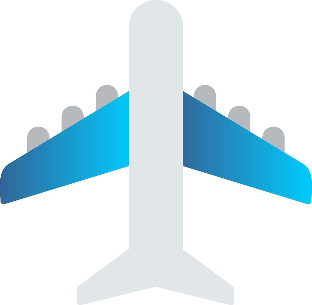avião plano gradiente ícone vetor