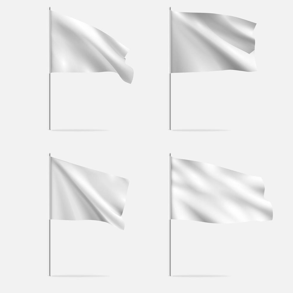 bandeira branca do modelo de ondulação horizontal limpo. vetor