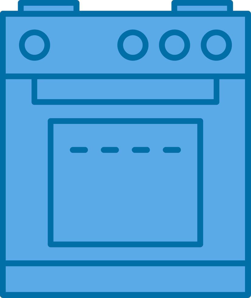 elétrico fogão preenchidas azul ícone vetor
