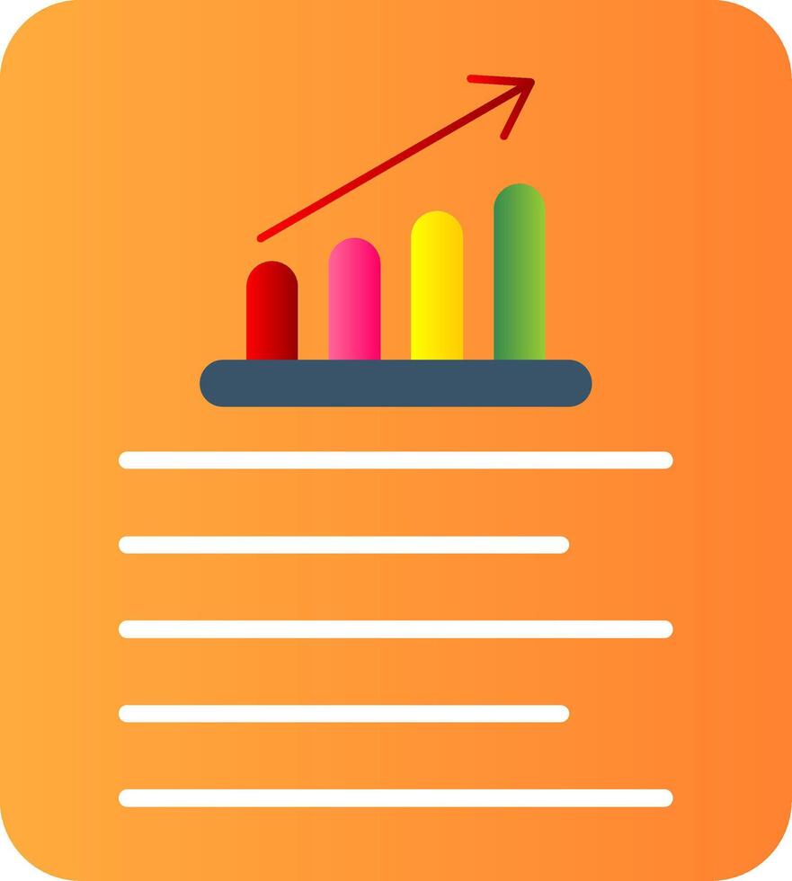 linha gráfico plano gradiente ícone vetor
