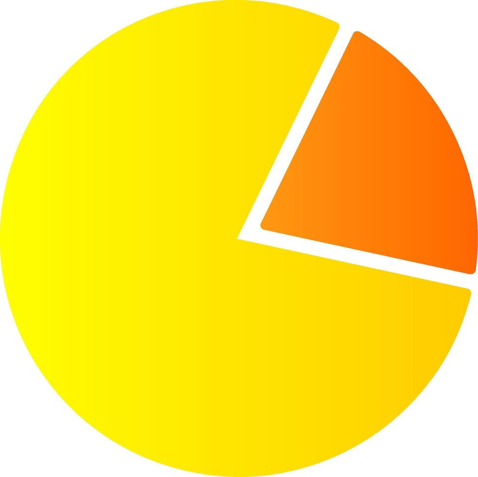 torta gráfico plano gradiente ícone vetor