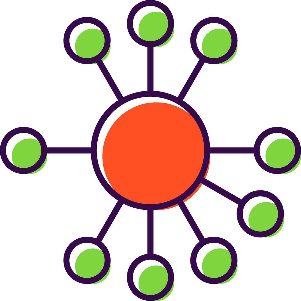 diagrama preenchidas ícone vetor