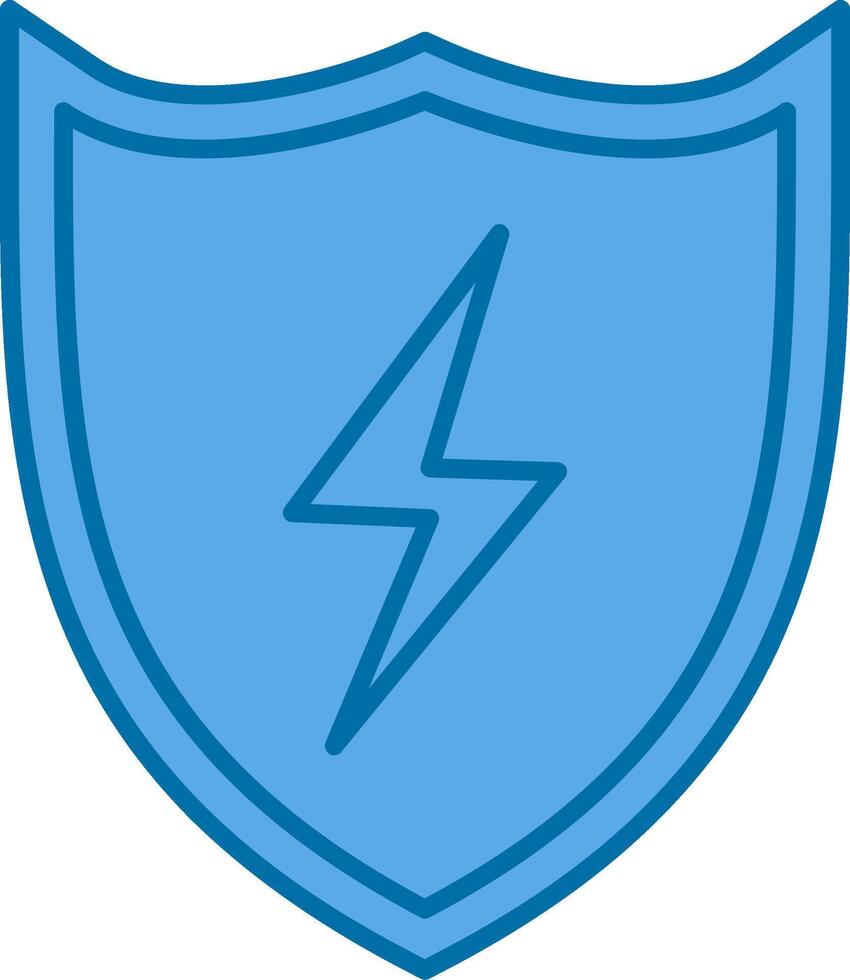 escudo preenchidas azul ícone vetor