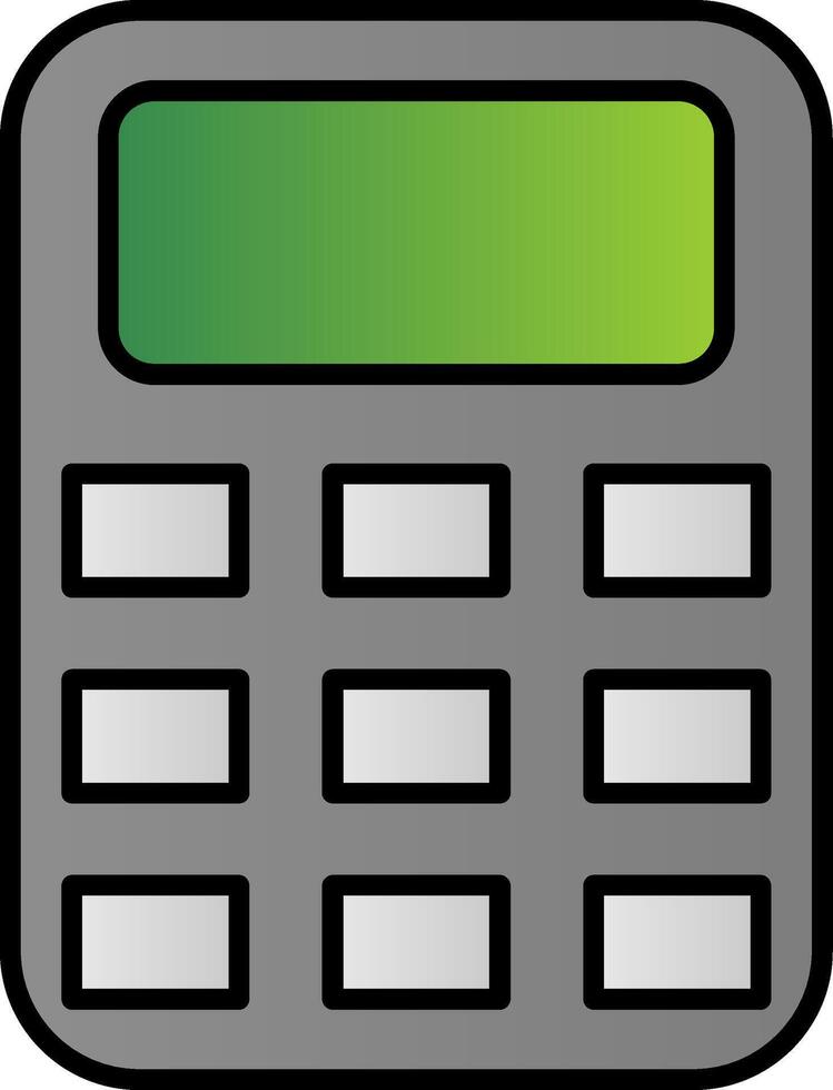 calculadora linha preenchidas gradiente ícone vetor