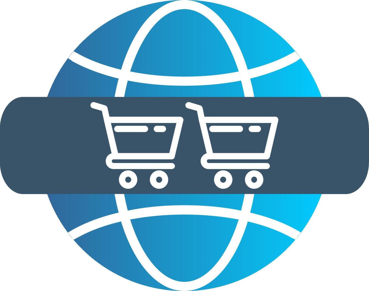 conectados compras plano gradiente ícone vetor