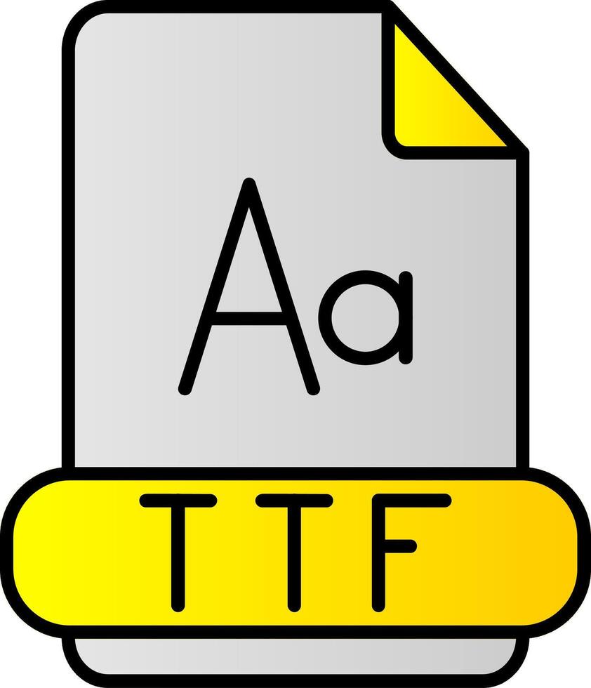 ttf linha preenchidas gradiente ícone vetor