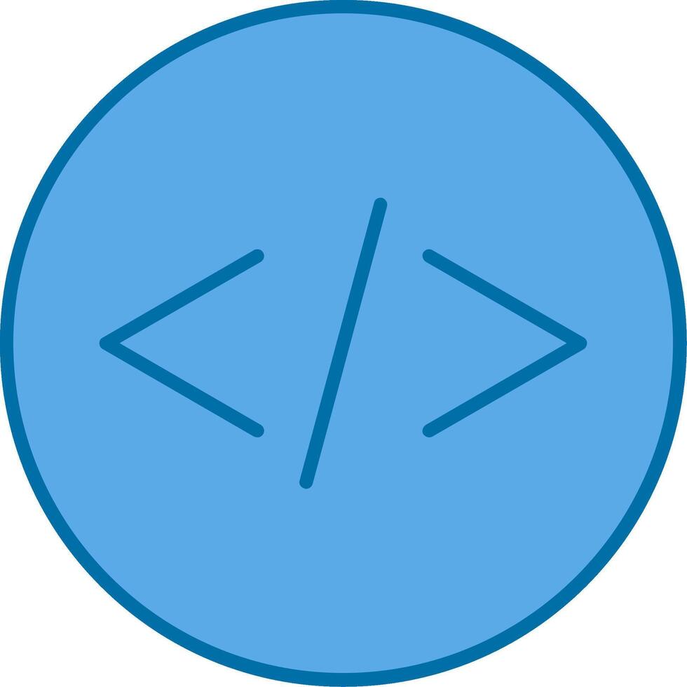 codificação preenchidas azul ícone vetor